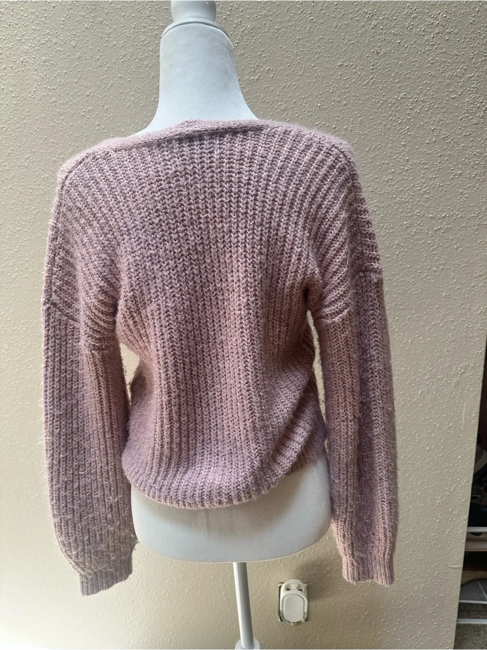 Old Navy Girls XL 14-16 Chunky Light Pink Button Knit Cardigan Chunky Sweater